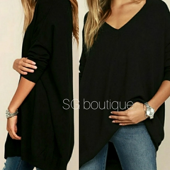 🆕⭐ "Hamptons"  black oversized sweater - Picture 3 of 6